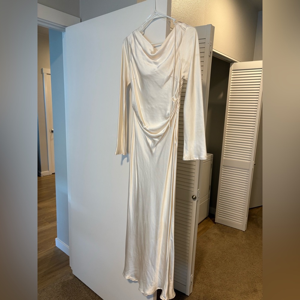Selfie Leslie satin dress. Side M worn once